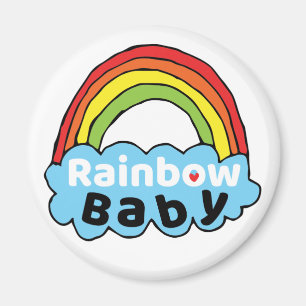 Aimant Bébé arc-en-ciel lumineux naissance bienheureux na
