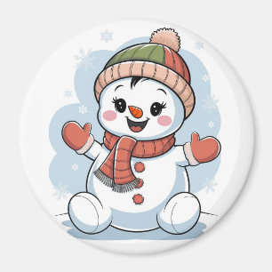 Aimant Bébé Bonhomme de Neige