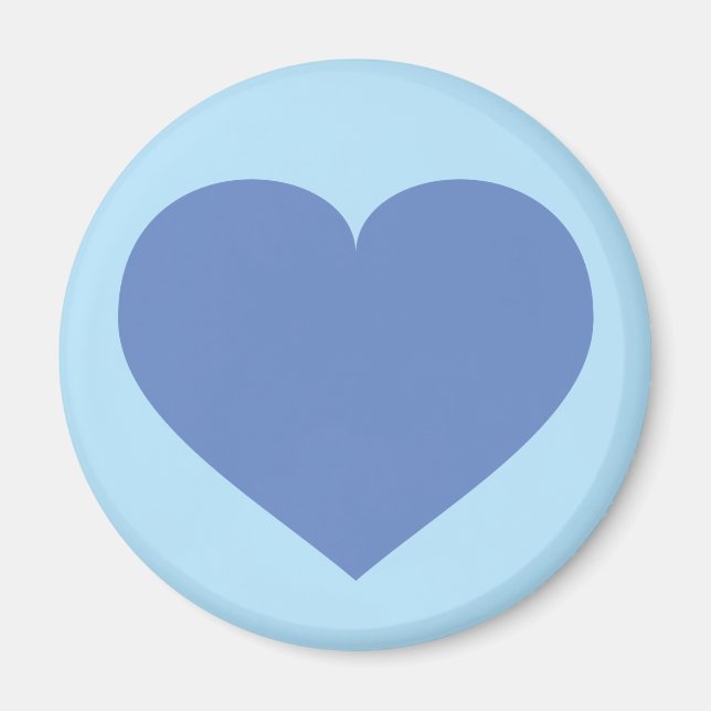 Aimant Bébé Coeur bleu (Devant)