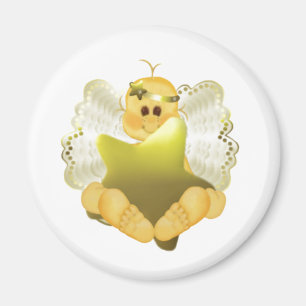 Aimant Bébé d'ange avec l'étoile d'or
