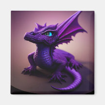 Aimant bébé dragon violet magnet