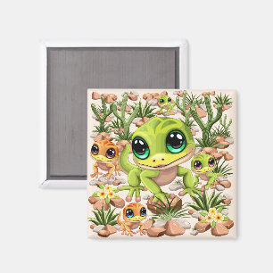 Aimant Bébé Geckos jote personnages de dessin