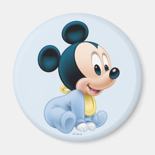 Aimant Bébé Mickey Pyjama Bleu