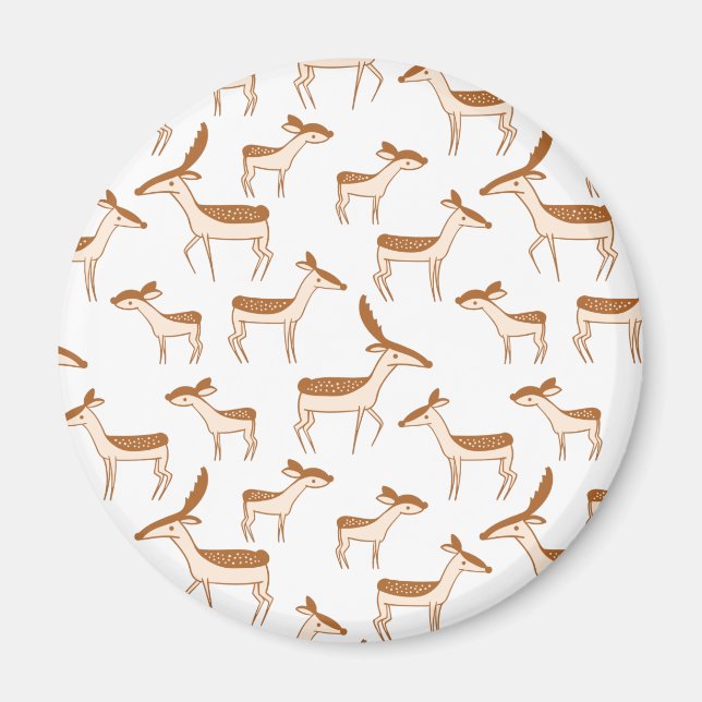 Aimant Bébé mignon cerf et famille (Devant)