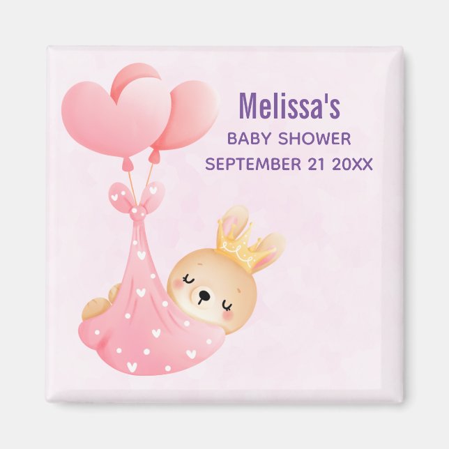 Aimant Bébé mignon dans un Baby shower de couverture de c (Devant)