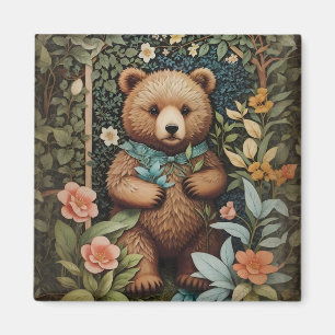 Aimant Bébé mignon Ours Brown William Morris Inspiré