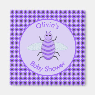 Aimant Bébé mou Bee Bee Baby shower neutre