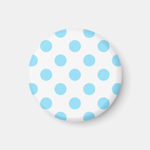 Aimant Bébé pois bleu et blanc