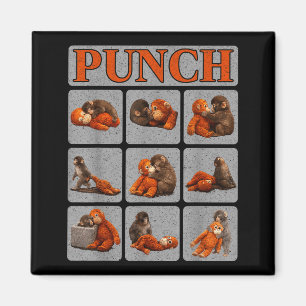 Aimant Bébé singe mignon nommé punch shirt punch monkey