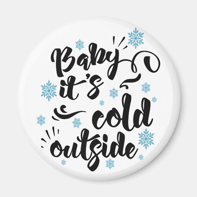 Aimant Bébé son froid typographie extérieure Vacances d'h (Devant)