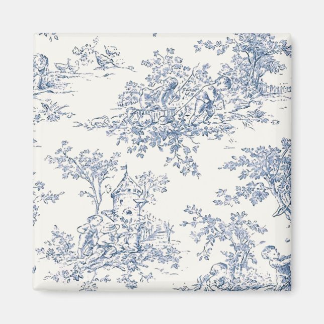 Aimant Bébé Toille Bleue (Devant)