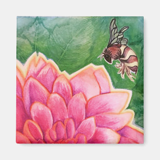 Aimant Bee in a Dahlia