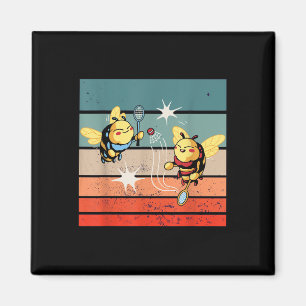 Aimant Bees Badminton Dynamic Cartoonish Artwork Funny Pl