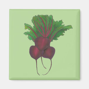 Aimant Beet Rouge Vert Beet Vegetable Garden Cuisine