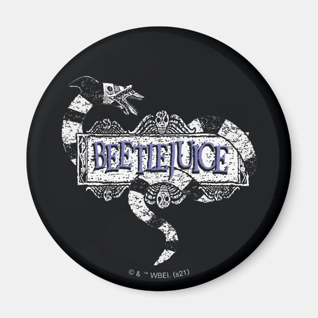Aimant Beetlejus | Vapeur de sable enroulé sur le logo Be (Devant)