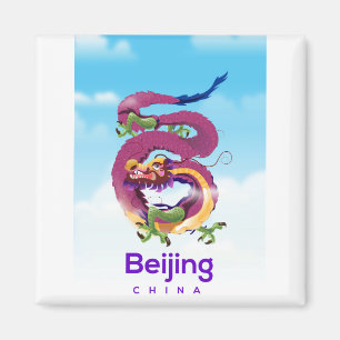Aimant Beijing China Dragon travel poster