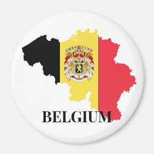 Aimant Belgique Silhouette, drapeau,