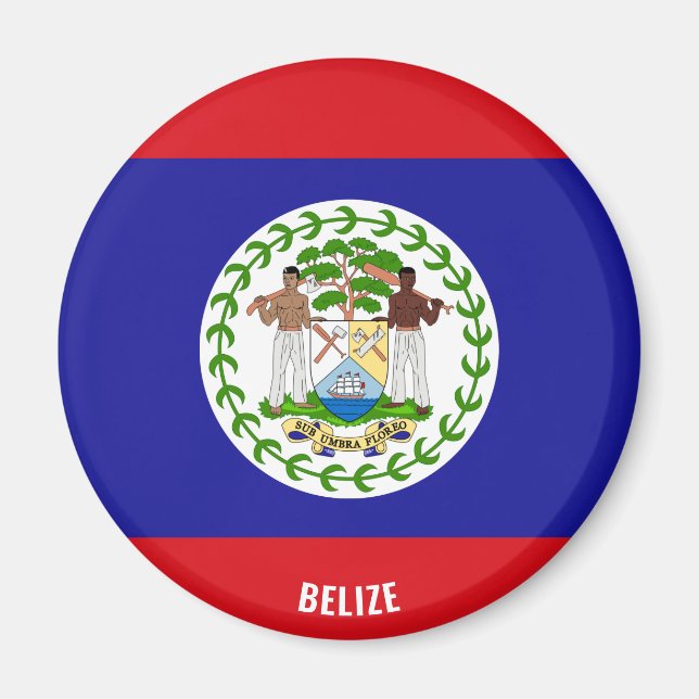 Aimant Bélize Drapeau de charme Patriotique (Devant)