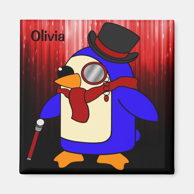 Aimant Belle bande dessinée en rouge et noir (Devant)