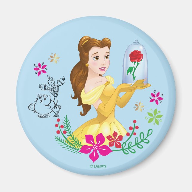 Aimant Belle | Belle Et Son Rose De Noël (Devant)