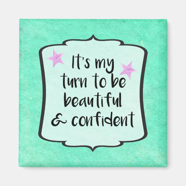 Aimant Belle confiance Boost Affirmation Citation Art (Devant)