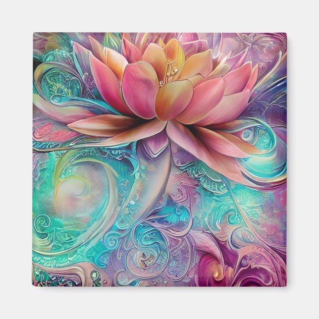 Aimant Belle Ethérée Whimsical Lotus Flower (Devant)