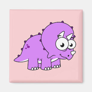 Aimant Belle Illustration D'Un Tricératops.