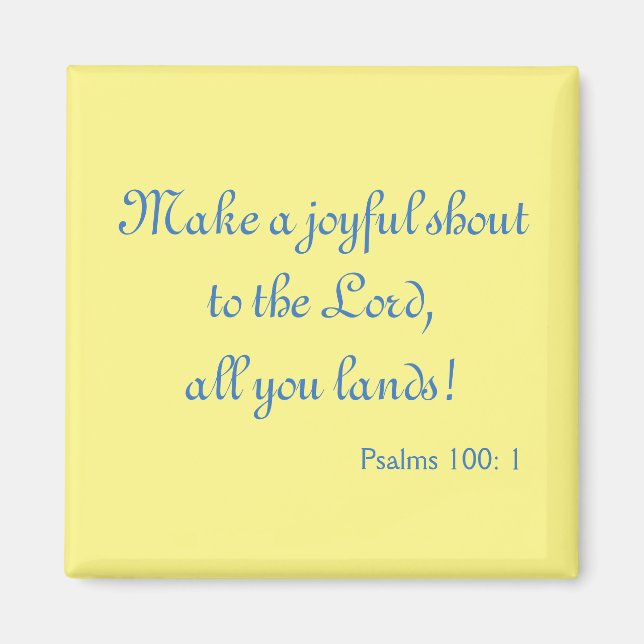 Aimant Belle Louange bleue et jaune (Devant)