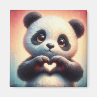 Aimant Belle Love Heart Panda