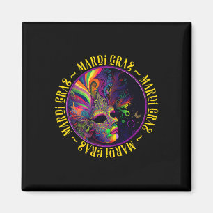 Aimant Belle Mardi Gras Abstraite Femme En Masque Mardi