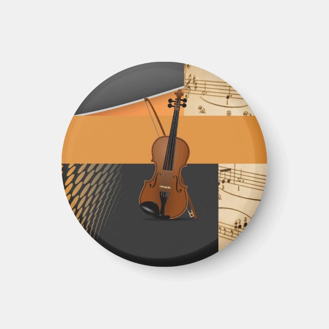 Aimant Belle musique abstraite violon design (Devant)