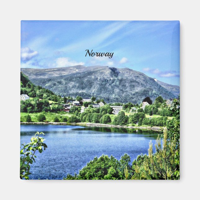 Aimant Belle Norvège, paysage pittoresque (Devant)