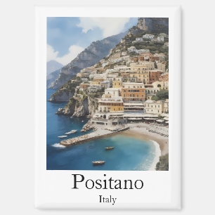 Aimant Belle peinture de paysage de Positano Italie