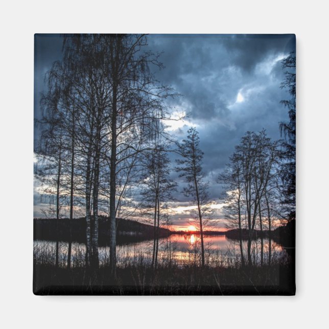 Aimant Belle photo de paysage finlandaise (Devant)