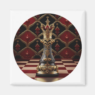 Aimant Belle pièce d'échecs baroque - La Reine