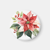 Belle Poinsettia de Noël Rouge
