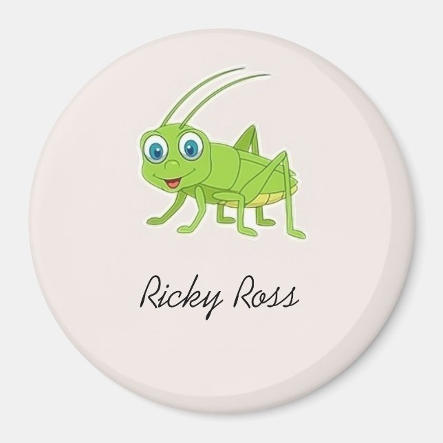 Aimant Belle sauterelle verte pourpre (Devant)