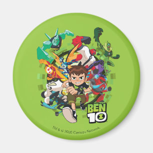 Aimant Ben 10 Alien Rush Graphique