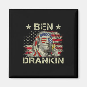 Aimant Ben Drankin Benjamin Franklin 4 juillet Drôle Dr.