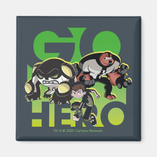 Aimant Ben Tennyson, Cannonbolt et Four Arms - Go Hero