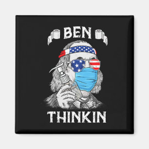 Aimant Ben Thinkin 4 juillet Fun Benjamin Franklin Part