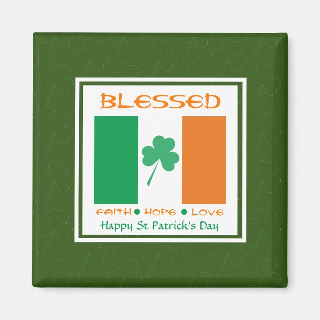 Aimant BÉNÉFICIÉ Bonne Saint Patrick (Devant)