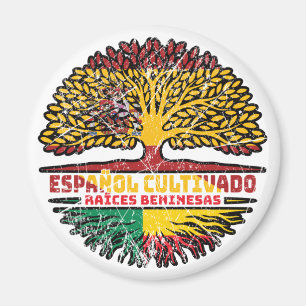 Aimant Bénin Béninois Espagnol Espagne Racines Drapeau