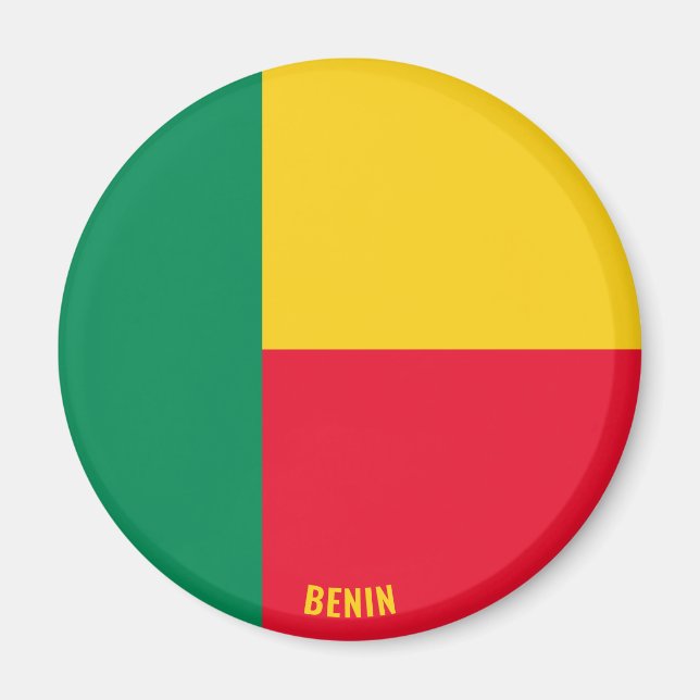 Aimant Bénin Drapeau charmant patriotique (Devant)