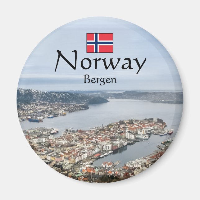 Aimant Bergen Norvège (Devant)