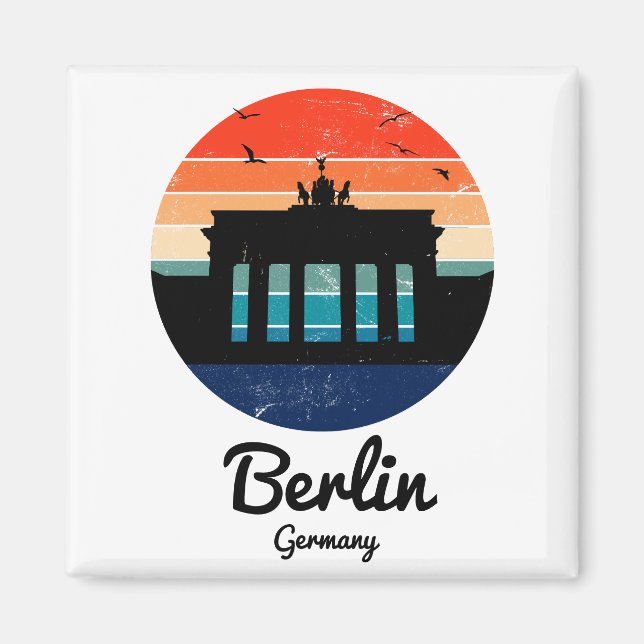 Aimant Berlin Allemagne Vintage Sunset (Devant)