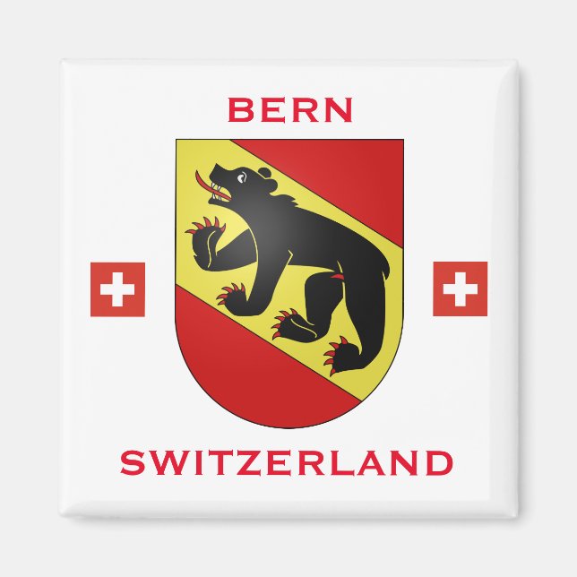 Aimant Berne Suisse Armoiries magnétiques (Devant)