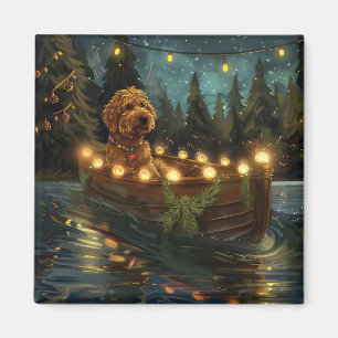 Aimant Bernedoodle Noël Festival Voyage