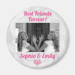 Aimant Best Friends Besties BFF Ajouter des noms de photo
