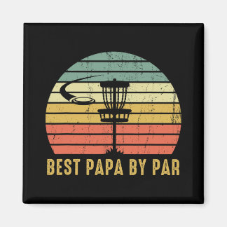 Aimant Best Papa By Par Funny Disc Golf Gift For Dad Fath